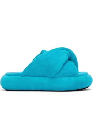 J.W.Anderson Sko, Dame, Blå, 40 EU, Læder, Twist Platform Sandaler Turkis Terrycloth