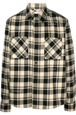 OFF-WHITE Skjorte, Herre, , S, Bomuld, Flannel Ternet Skjorte