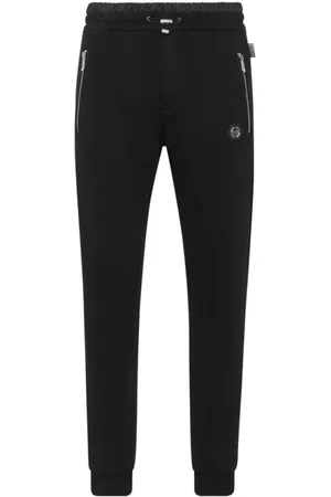 Philipp Plein Bukser, Herre, Sort, XL, Bomuld, Puffede Joggingbukser