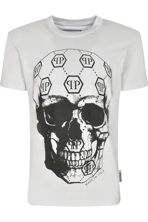 Philipp Plein Top, Herre, Hvid, S, Bomuld, Hvid T-shirt