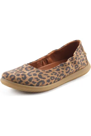 Nature Sko, Dame, Brun, 39 EU, Suede, Marie Ballerina Suede Print