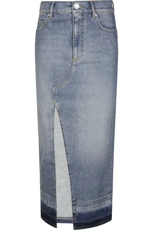 Pinko Nederdel, Dame, Blå, S, Denim, Denim Skirt Cairo Style