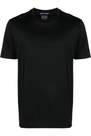 Paul & Shark Top, Herre, Sort, M, Bomuld, Casual Sort Bomulds T-shirt med Korte Ærmer