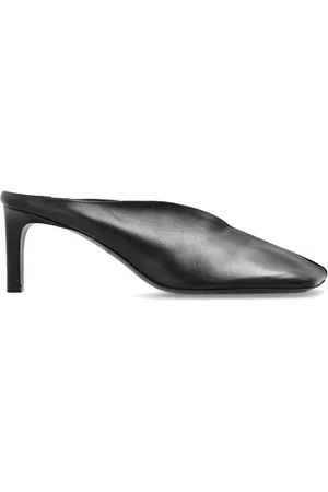 Jil Sander Sko, Dame, Sort, 37 EU, Læder, Læder Mules med Hæl