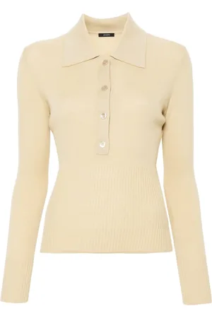 Joseph Top, Dame, , L, Uld, Finribbet Merinospolo Shirt