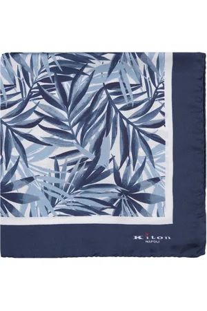 Kiton Tilbehør, Herre, Blå, ONE SIZE, Silke Tørklæde