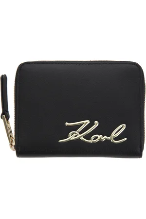Karl Lagerfeld Tilbehør, Dame, Sort, ONE SIZE, Uld, Signature 2.0 Wallet