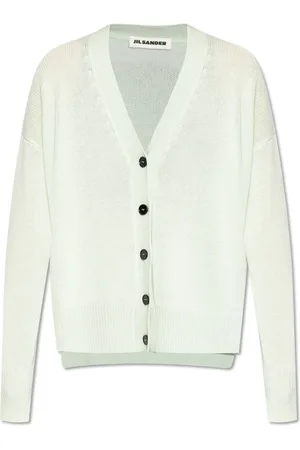 Jil Sander Strik, Dame, Grøn, M, Cashmere, Cashmere Cardigan