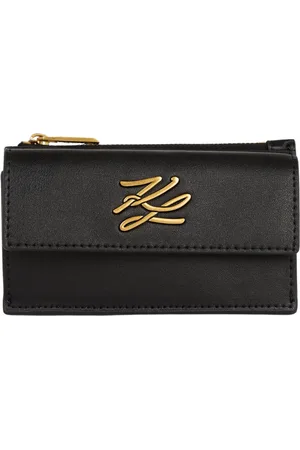 Karl Lagerfeld Tilbehør, Dame, Sort, ONE SIZE, Uld, Autograph Zip Cardholder