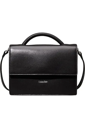 Calvin Klein Taske, Dame, Sort, ONE SIZE, Læder, Struktureret Top Håndtag Crossbody Taske