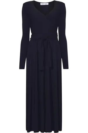 Proenza Schouler Kjole, Dame, Sort, M, Polyester, Sort Maxi Slå-Om Kjole