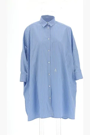 Jil Sander Kjole, Dame, Blå, S, Bomuld, Sunday Skjortekjole