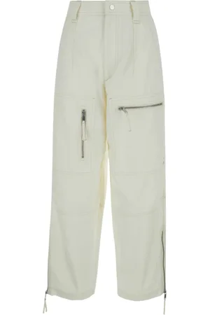Isabel Marant Bukser, Dame, Hvid, M, Bomuld, Kelvin Wide Bukser