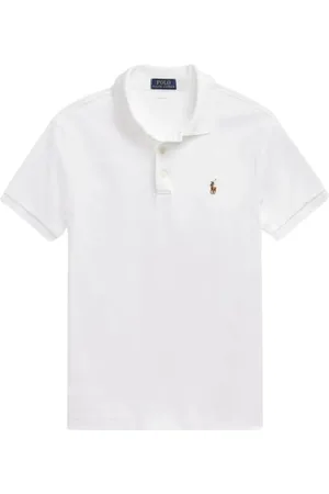 Ralph Lauren Top, Herre, Hvid, 2XL, Bomuld, Soft Cotton Slim Fit Kortærmet Polo
