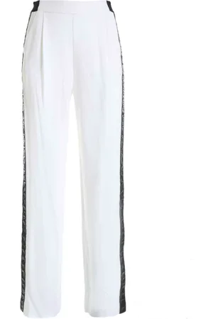 Karl Lagerfeld Bukser, Dame, Hvid, S, Uld, Stilfulde Vide Bukser