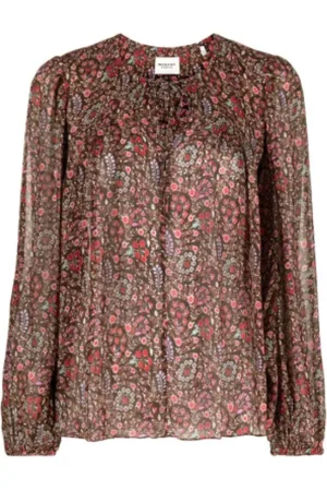 Isabel Marant Bluser & Skjorter, Dame, Brun, 2XS, Blomstret Top