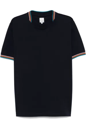 Paul Smith Top, Herre, Blå, S, Blå Crew Neck T-shirts og Polos