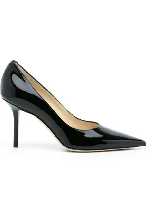 Jimmy Choo Sko, Dame, Sort, 38 EU, Læder, Sort Stiletter med Spids Tå