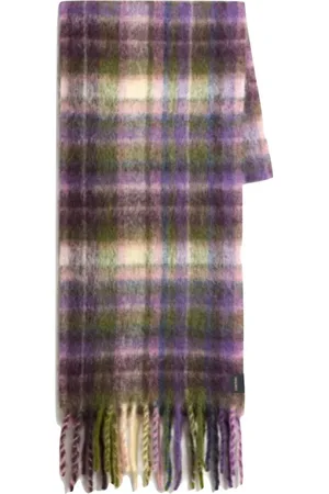 Woolrich Tilbehør, Dame, Flerfarvet, ONE SIZE, Uld, Ternet Mohair Uld Halstørklæde