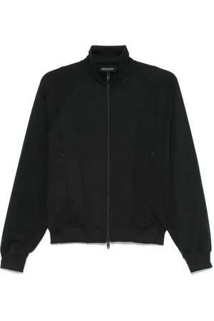 Y-3 Sweathshirts & Hoodies, Dame, Sort, L, Tekstureret Zip-Up Jakke