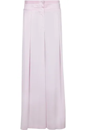 GENNY Bukser, Dame, Lyserød, 2XS, Satin, Lyserøde Satin Palazzo Bukser