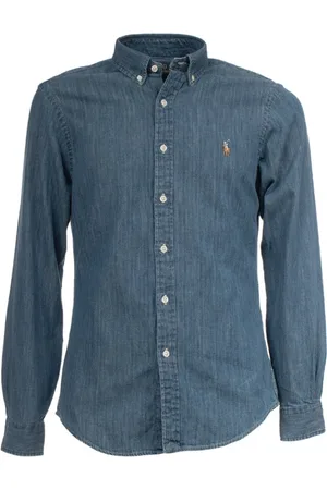 Ralph Lauren Skjorte, Herre, Blå, S, Denim, Denim Polo Shirt