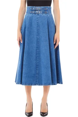 Liu Jo Nederdel, Dame, Blå, M, Denim, Lang A-formet Nederdel