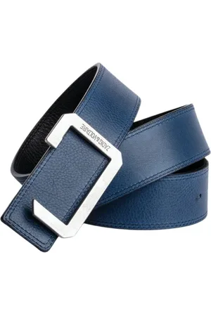 Zadig & Voltaire Tilbehør, Herre, Blå, S, Læder, Navy Black Bælte