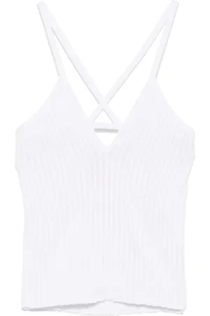 Iceberg Top, Dame, Hvid, S, Hvid Halterneck Ærmeløse Toppe