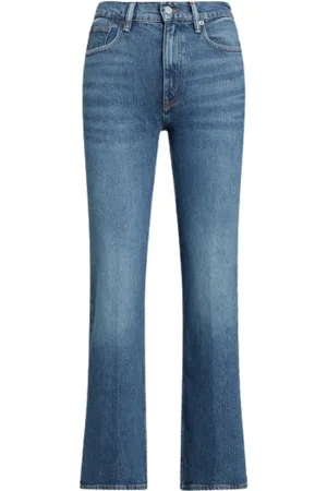 Ralph Lauren Jeans, Dame, Blå, W26, Bomuld, High Waist Flare Bootcut Jeans