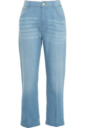 Kaos Jeans, Dame, Blå, W30, Bomuld, Blå Straight Fit Jeans Nicole