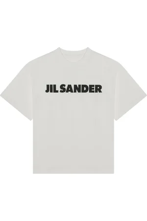 Jil Sander Top, Dame, Hvid, S, Bomuld, Kortærmet T-shirt med Rund Hals