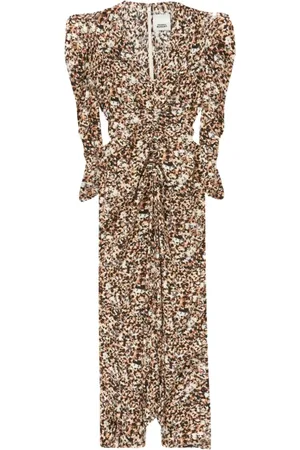 Isabel Marant Kjole, Dame, Flerfarvet, M, Uld, Albini Midi Kjole