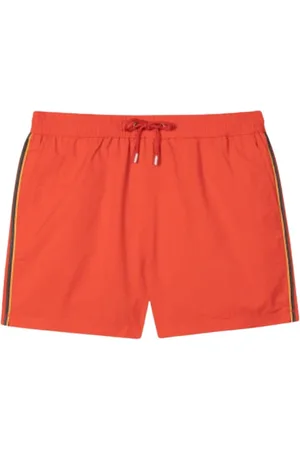Paul Smith Badetøj, Herre, Rød, L, Badeshorts med `Artist Stripe`-kant