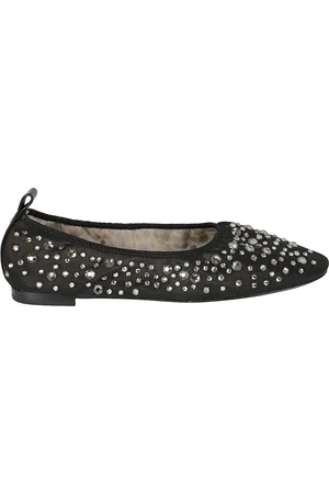 Tory Burch Sko, Dame, Sort, 37 EU, Læder, Crystal Ballerina Sko