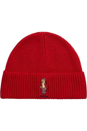 Ralph Lauren Tilbehør, Dame, Rød, ONE SIZE, Uld, Stilfuld Hue