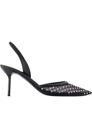 PARIS TEXAS Sko, Dame, Sort, 39 EU, Sort Slingback Pumps med Mesh