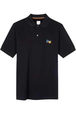 Paul Smith Top, Herre, Blå, S, Bomuld, Blå Polo Shirt med Malingspletter