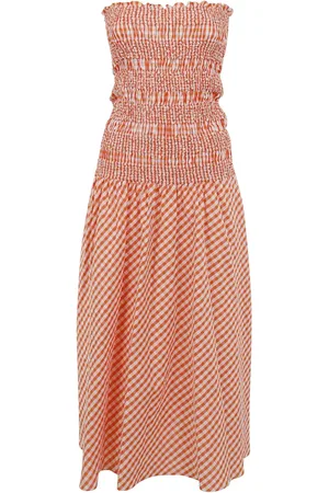Kenzo Kjole, Dame, Lyserød, M, Bomuld, Orange Moyen Maxi Kjole