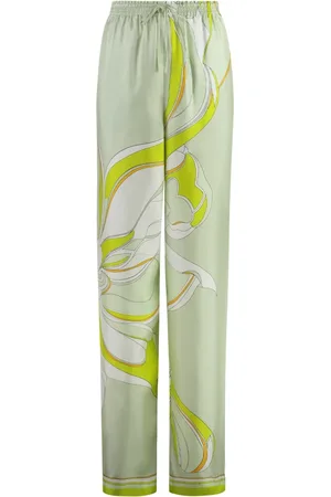 Tory Burch Bukser, Dame, Grøn, M, Silke Bukser med Print