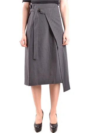 Pinko Nederdel, Dame, Grå, 2XS, Polyester, Midi Nederdel