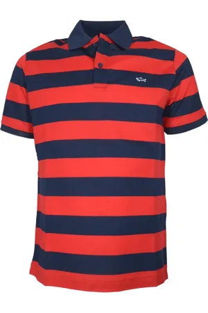 Paul & Shark Top, Herre, Blå, M, Bomuld, Iconic Badge Polo Shirt