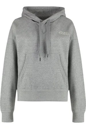 Isabel Marant Sweathshirts & Hoodies, Dame, Grå, S, Bomuld, Bomuldshættetrøje med ribkant