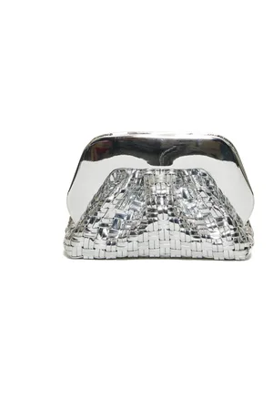 THEMOIRÈ Taske, Dame, Grå, ONE SIZE, Sølvvævet Clutch Taske