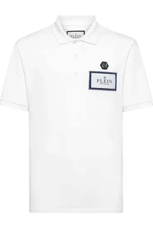 Philipp Plein Top, Herre, Hvid, XL, Klassisk Polo Shirt