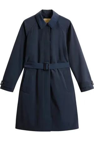 Woolrich Frakke, Dame, Blå, L, Blå Sommer Trenchcoat
