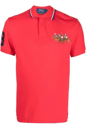 Ralph Lauren Top, Herre, Rød, S, Bomuld, Kortærmet poloshirt