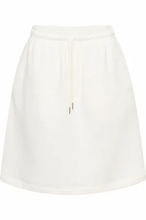 Soaked in Luxury Nederdel, Dame, Hvid, XL, Uld, Hvid Nederdel med Elastik Talje
