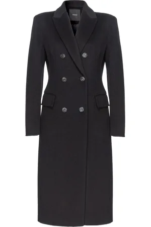 Pinko Frakke, Dame, Sort, XS, Uld, Double-layered Uldfrakke