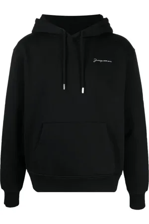 Jacquemus Sweathshirts & Hoodies, Herre, Sort, S, Bomuld, Broderet Hættetrøje